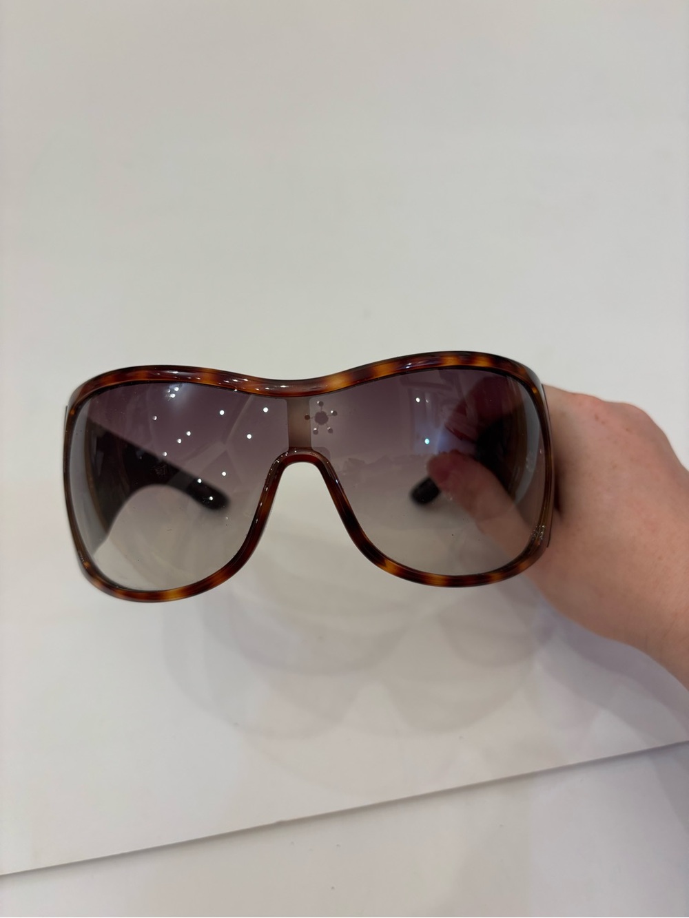 Dior cherry tree overwrap shield glasses - Brown Gradient Lens
